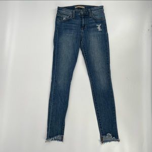 Joe's Jeans Women's Straight Leg Distressed Frayed Hem Jeans Size 25